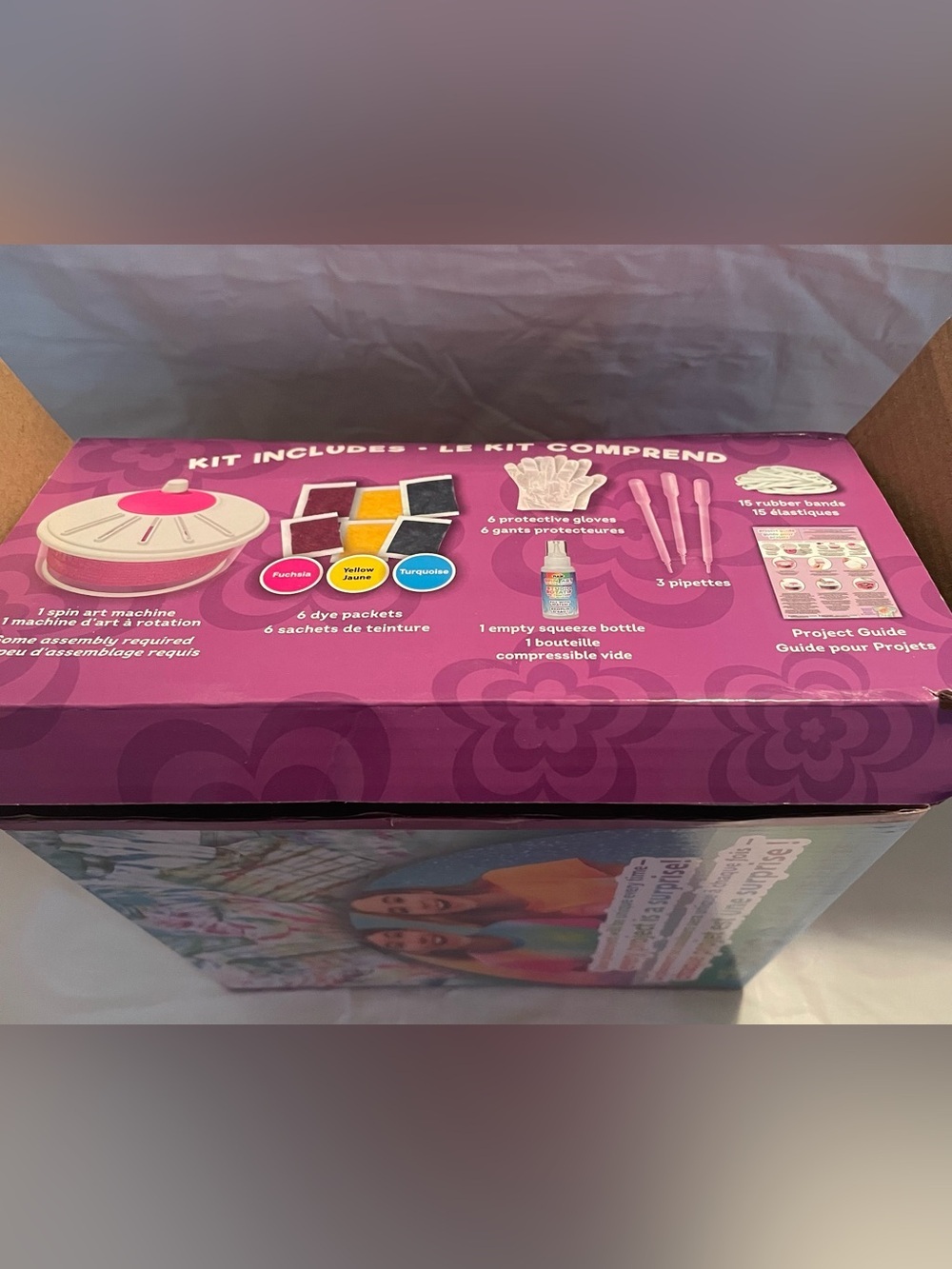 NIB Tulip Spin Art Tie-Dye Studio Kit - Pink & White Spinner - Picture 3 of 8